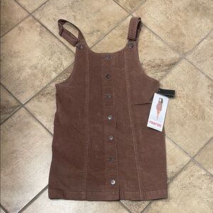Celebrity Pink Brown Corduroy Pinafore